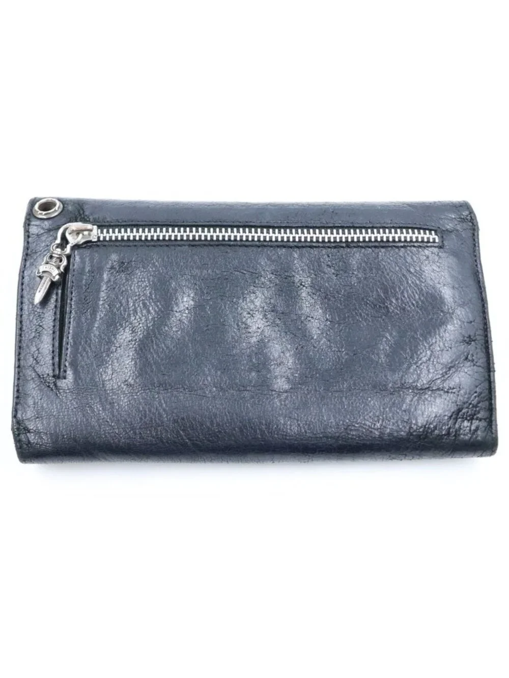 Chrome Hearts Wave Leather Wallet Black